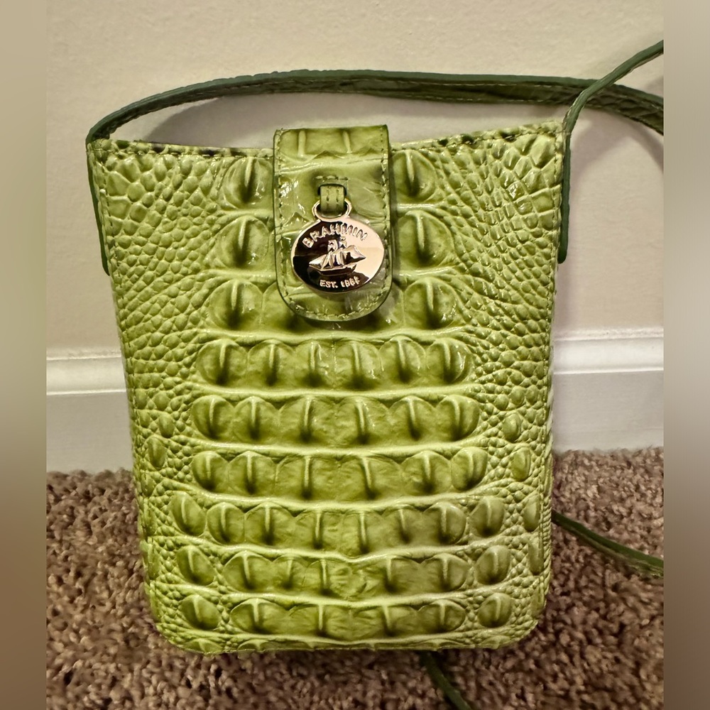 Gently Used Brahmin Avocado Green Marley Crossbody